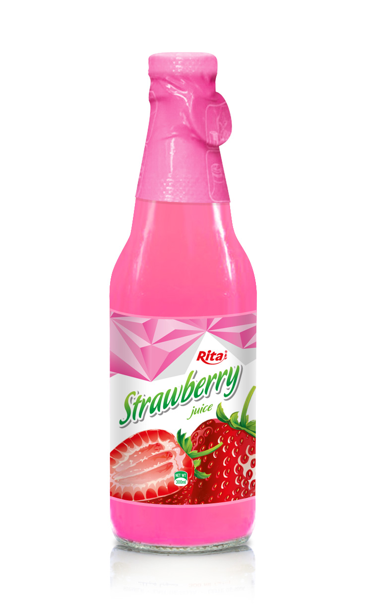 300ml Strawberry juice Glass bottle